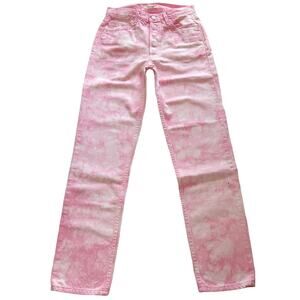 GRLFRND The Helena tie dye straight leg high waist crop jeans Juicy Fruit 25 NEW